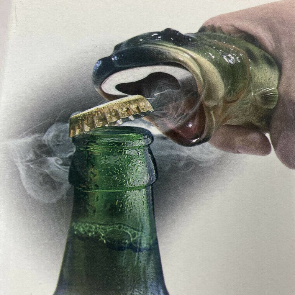 Large Mouth Bass H'Duty 6" Bottle Opener,lifelike detail,functional,collectable
